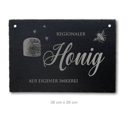 HONIG - personalisiertes Schieferschild für den Imker - Jeske Design