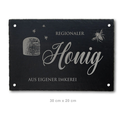 HONIG - personalisiertes Schieferschild für den Imker - Jeske Design