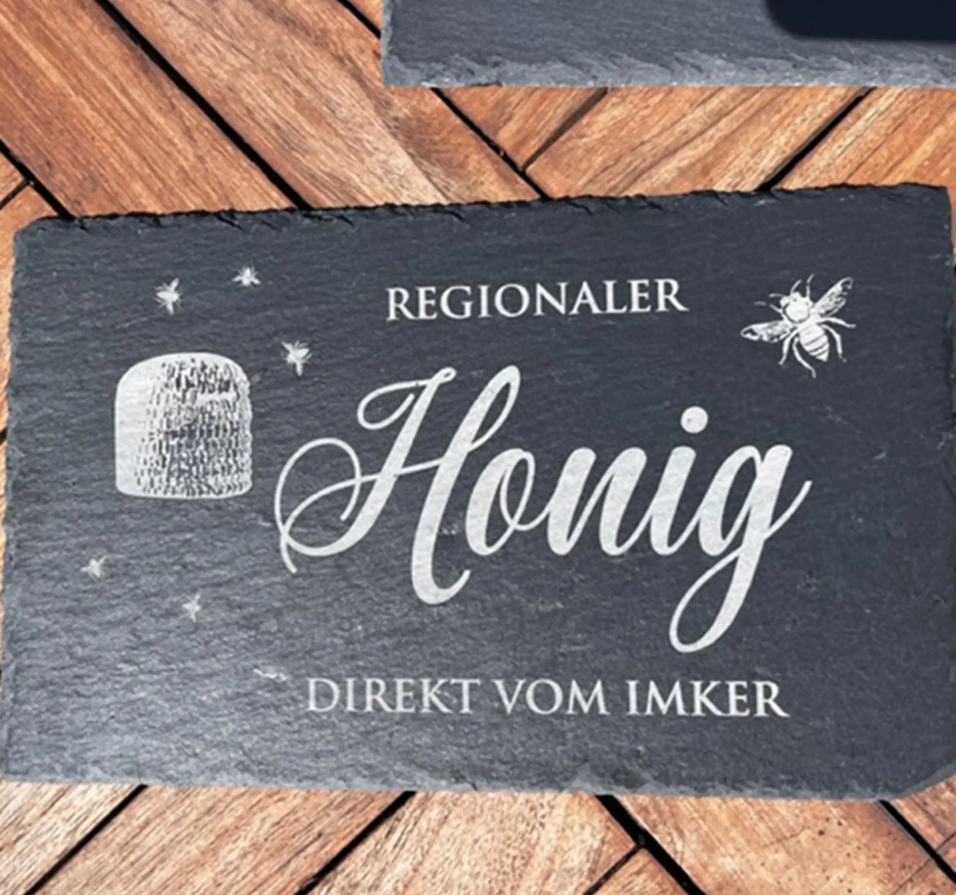 HONIG - personalisiertes Schieferschild für den Imker - Jeske Design