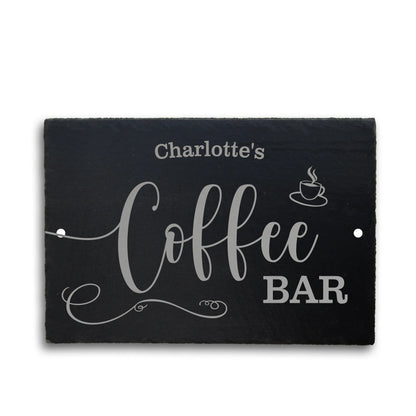 COFFEE BAR - Personalisiertes Schieferschild für die Kaffeeecke - Jeske Design