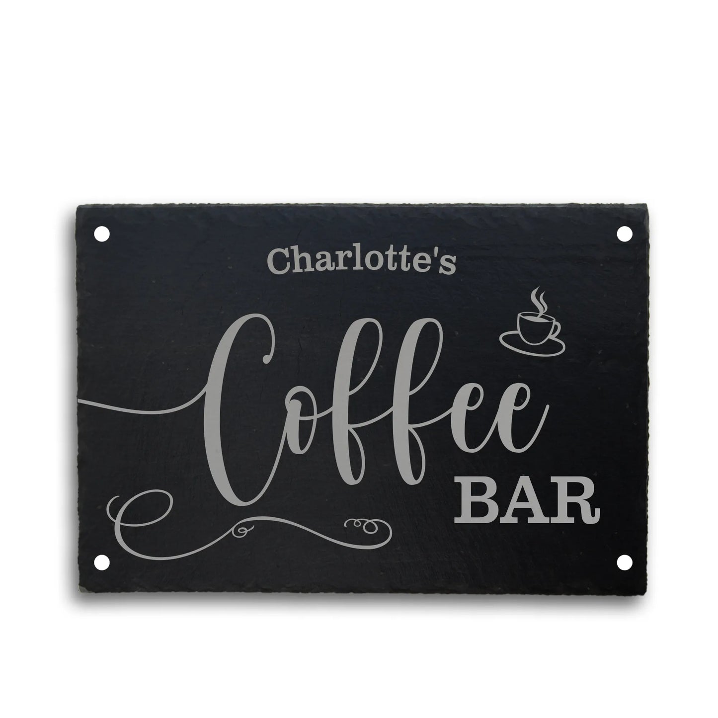 COFFEE BAR - Personalisiertes Schieferschild für die Kaffeeecke - Jeske Design