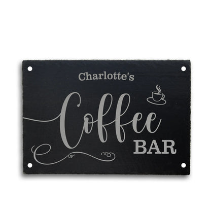 COFFEE BAR - Personalisiertes Schieferschild für die Kaffeeecke - Jeske Design