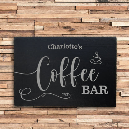 COFFEE BAR - Personalisiertes Schieferschild für die Kaffeeecke - Jeske Design