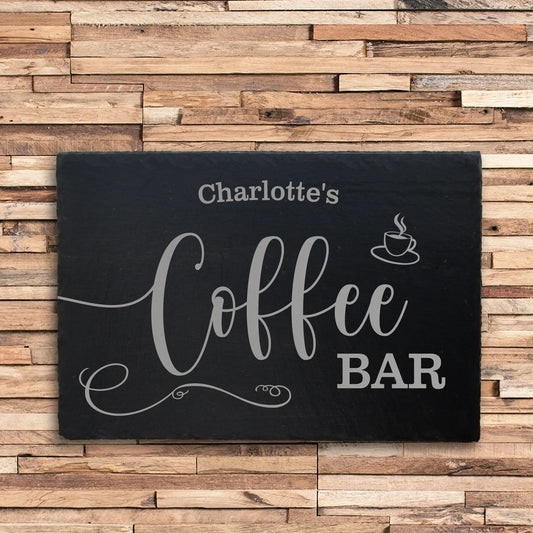 COFFEE BAR - Personalisiertes Schieferschild für die Kaffeeecke - Jeske Design