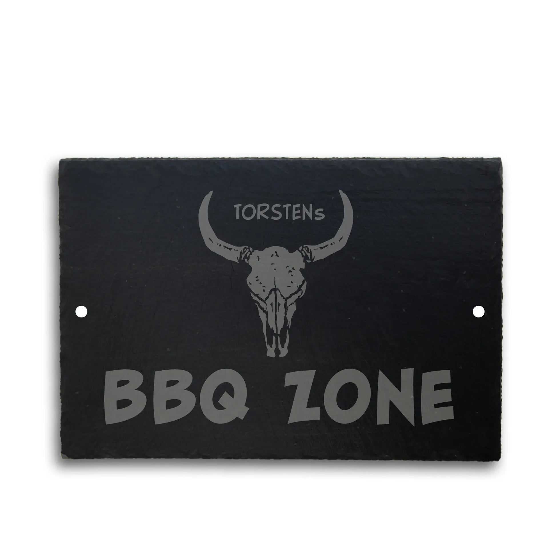 BBQ-ZONE - Personalisiertes Schieferschild für die BBQ-Lounge - Jeske Design