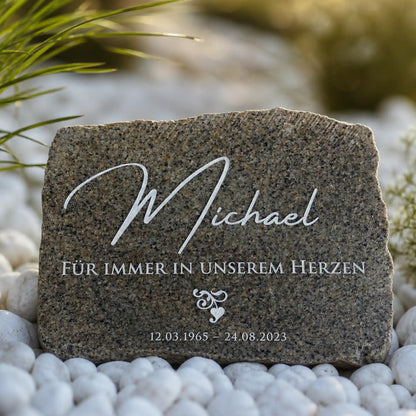 Gedenkstein Granit – Motiv NSB-31 Für immer in unserem Herzen