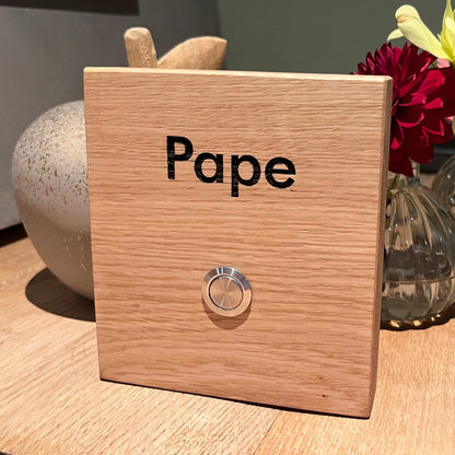 Holz Klingelschild aus Eiche - Motiv HOFFMANN - Jeske Design