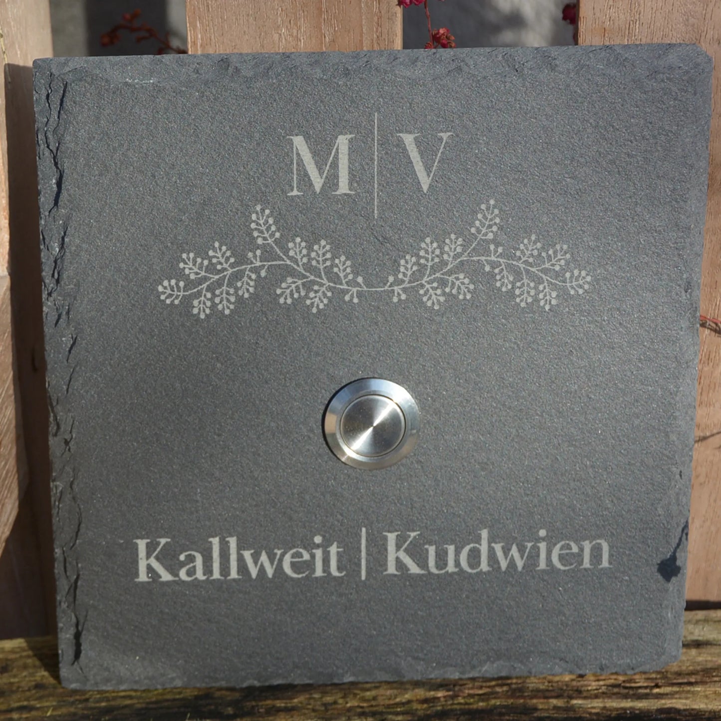 Klingelschild aus Schiefer - Motiv HESSE - Jeske Design