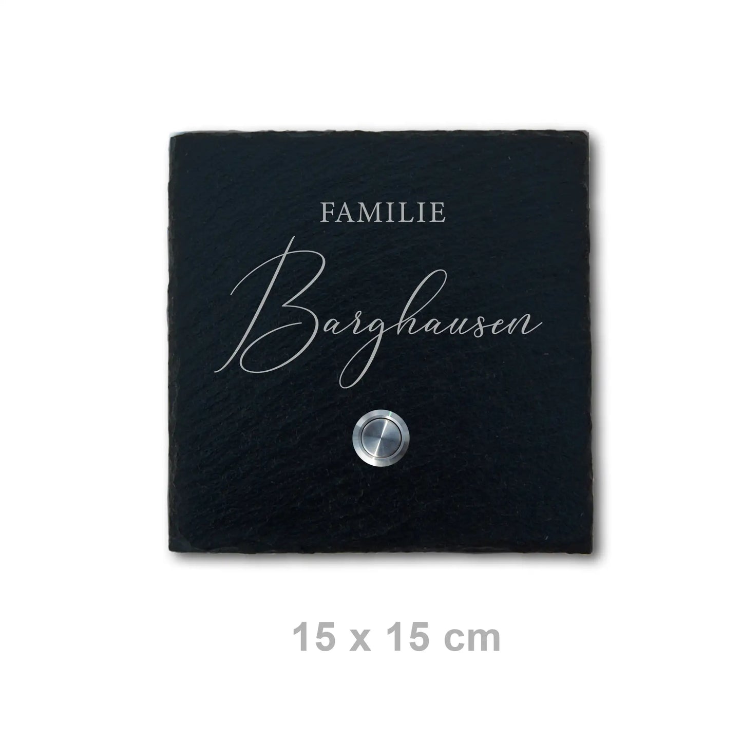 Klingelschild aus Schiefer - Motiv BARGHAUSEN - Jeske Design