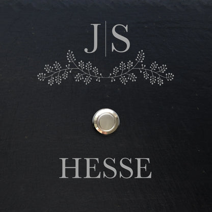 Klingelschild aus Schiefer - Motiv HESSE - Jeske Design