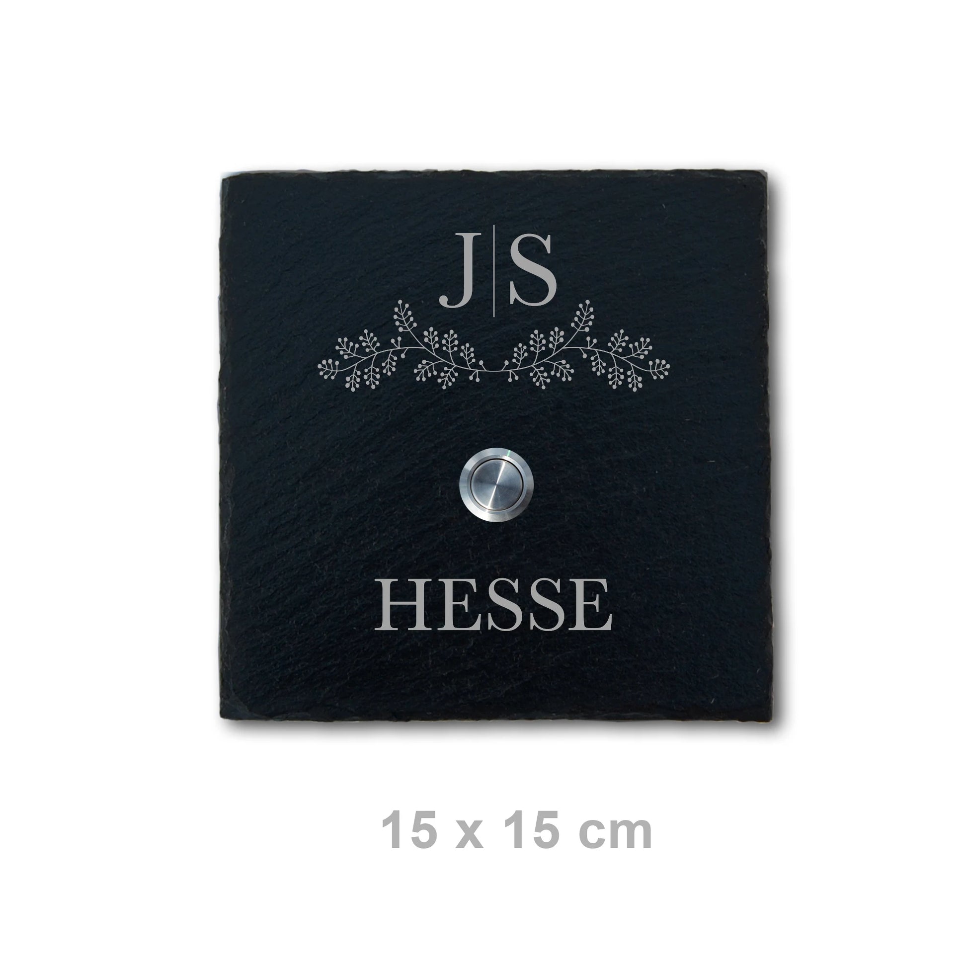 Klingelschild aus Schiefer - Motiv HESSE - Jeske Design