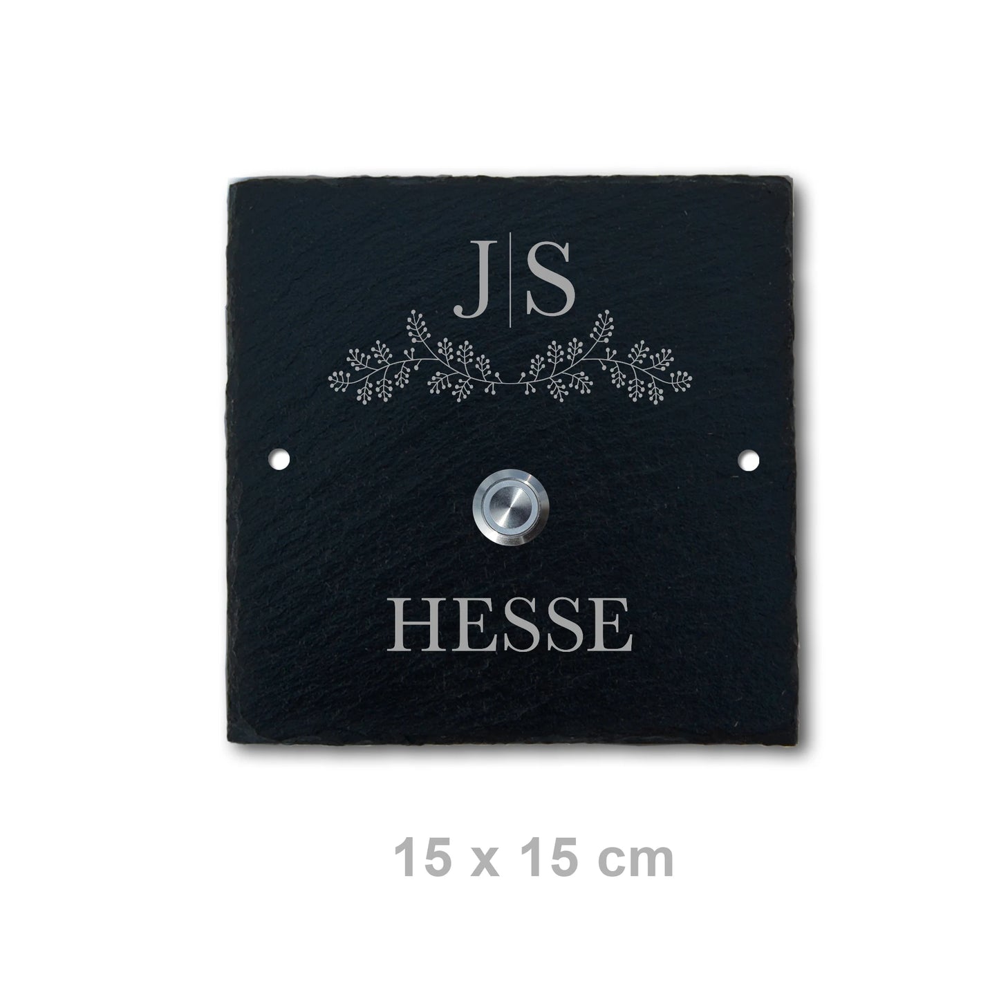 Klingelschild aus Schiefer - Motiv HESSE - Jeske Design
