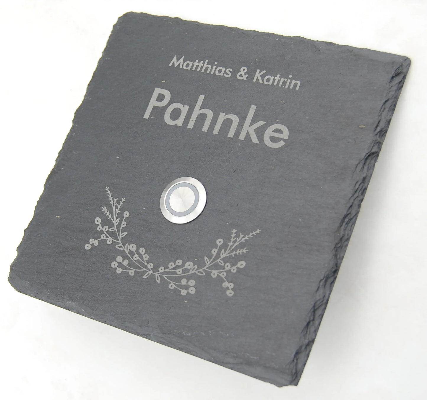 Klingelschild aus Schiefer - Motiv STEINBRINK - Jeske Design