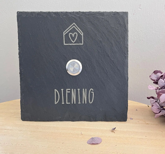Klingelschild aus Schiefer - Motiv PASCHKE - Jeske Design