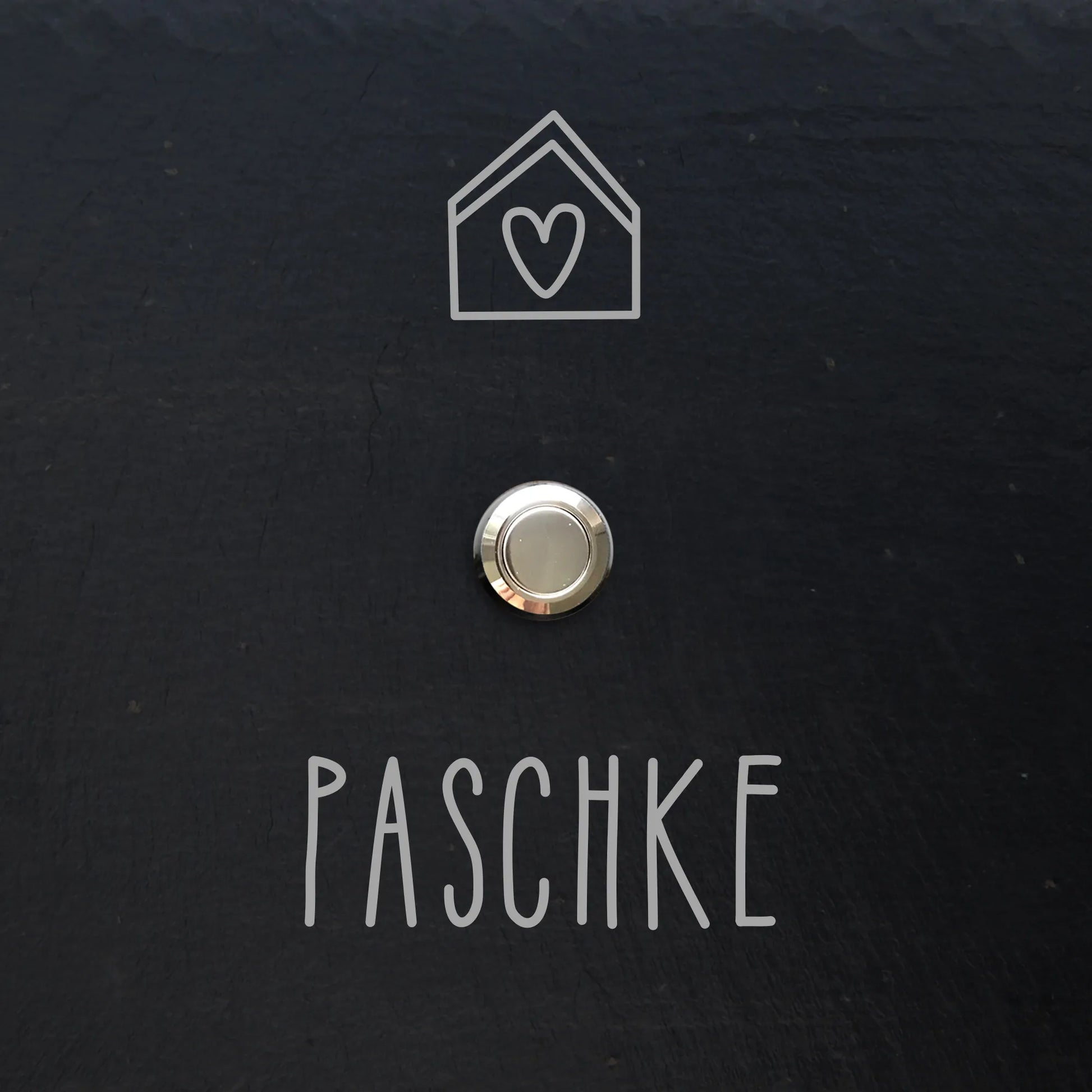 Klingelschild aus Schiefer - Motiv PASCHKE - Jeske Design