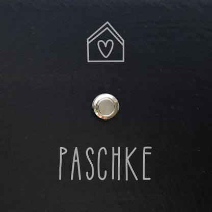 Klingelschild aus Schiefer - Motiv PASCHKE - Jeske Design