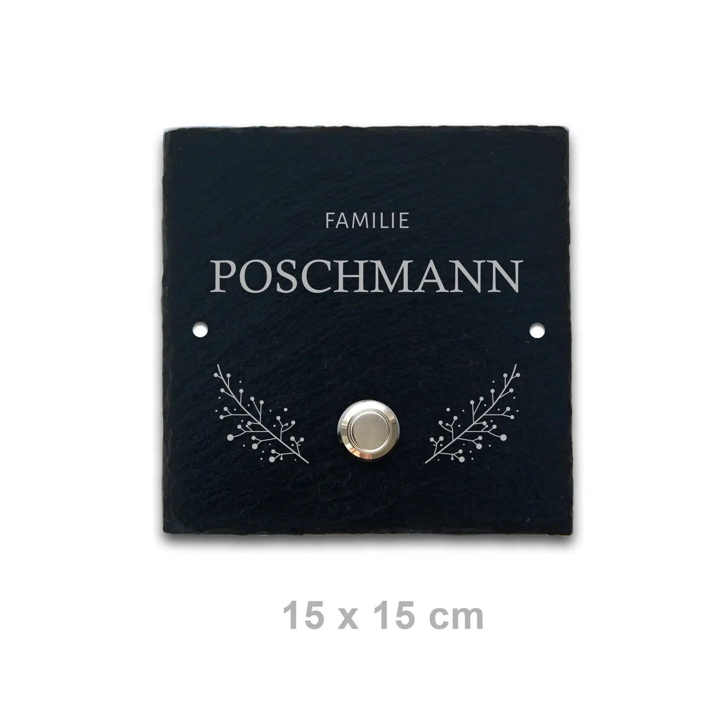Klingelschild aus Schiefer - Motiv POSCHMANN - Jeske Design