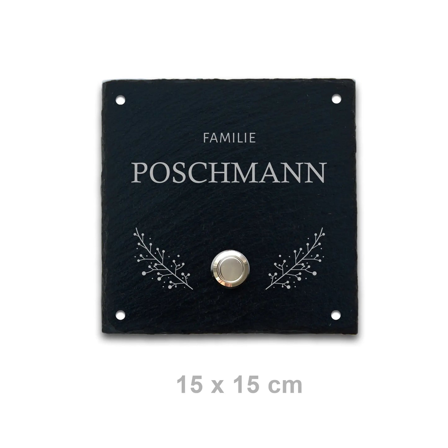 Klingelschild aus Schiefer - Motiv POSCHMANN - Jeske Design