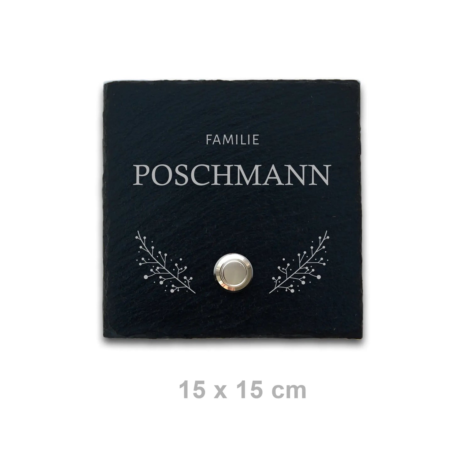 Klingelschild aus Schiefer - Motiv POSCHMANN - Jeske Design