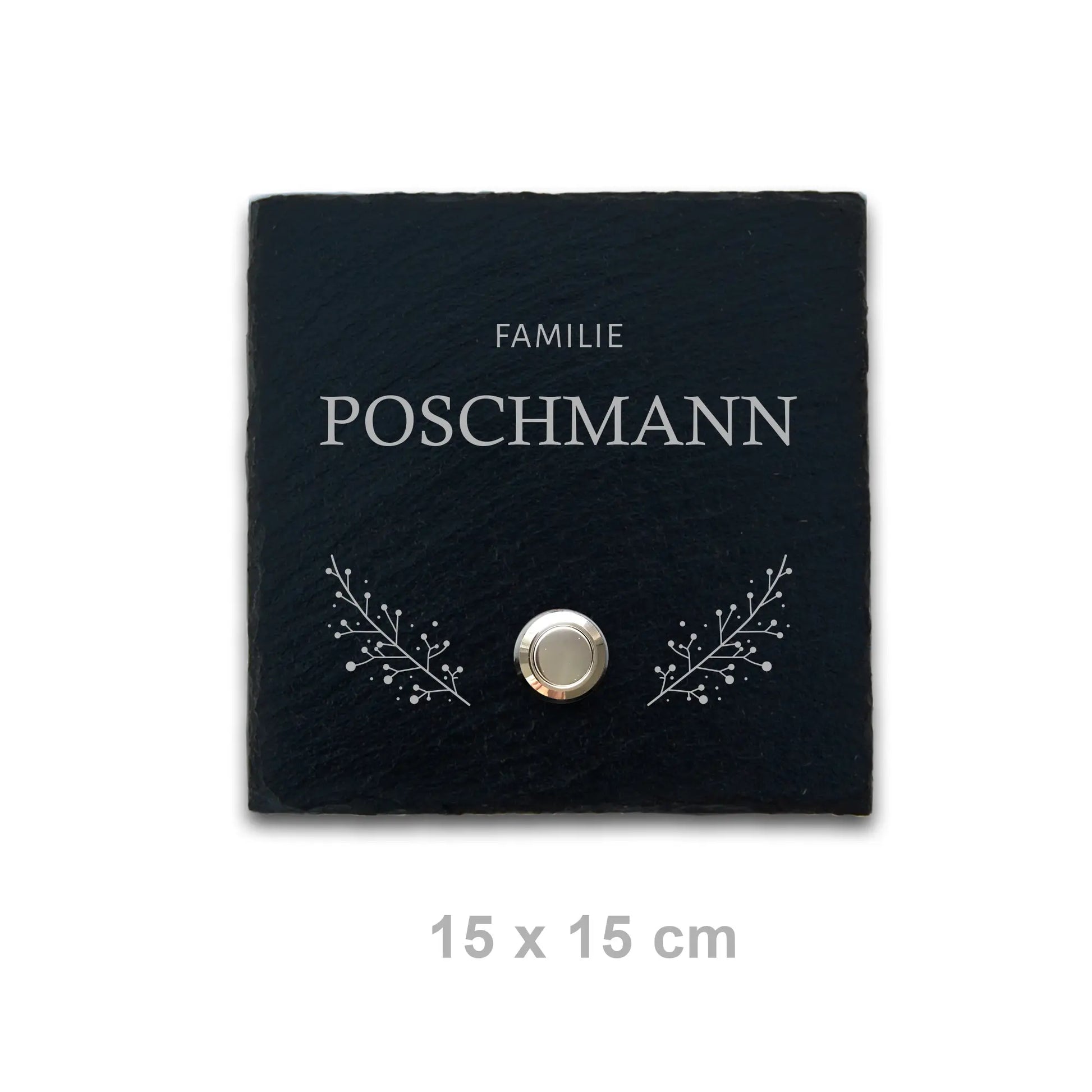 Klingelschild aus Schiefer - Motiv POSCHMANN - Jeske Design