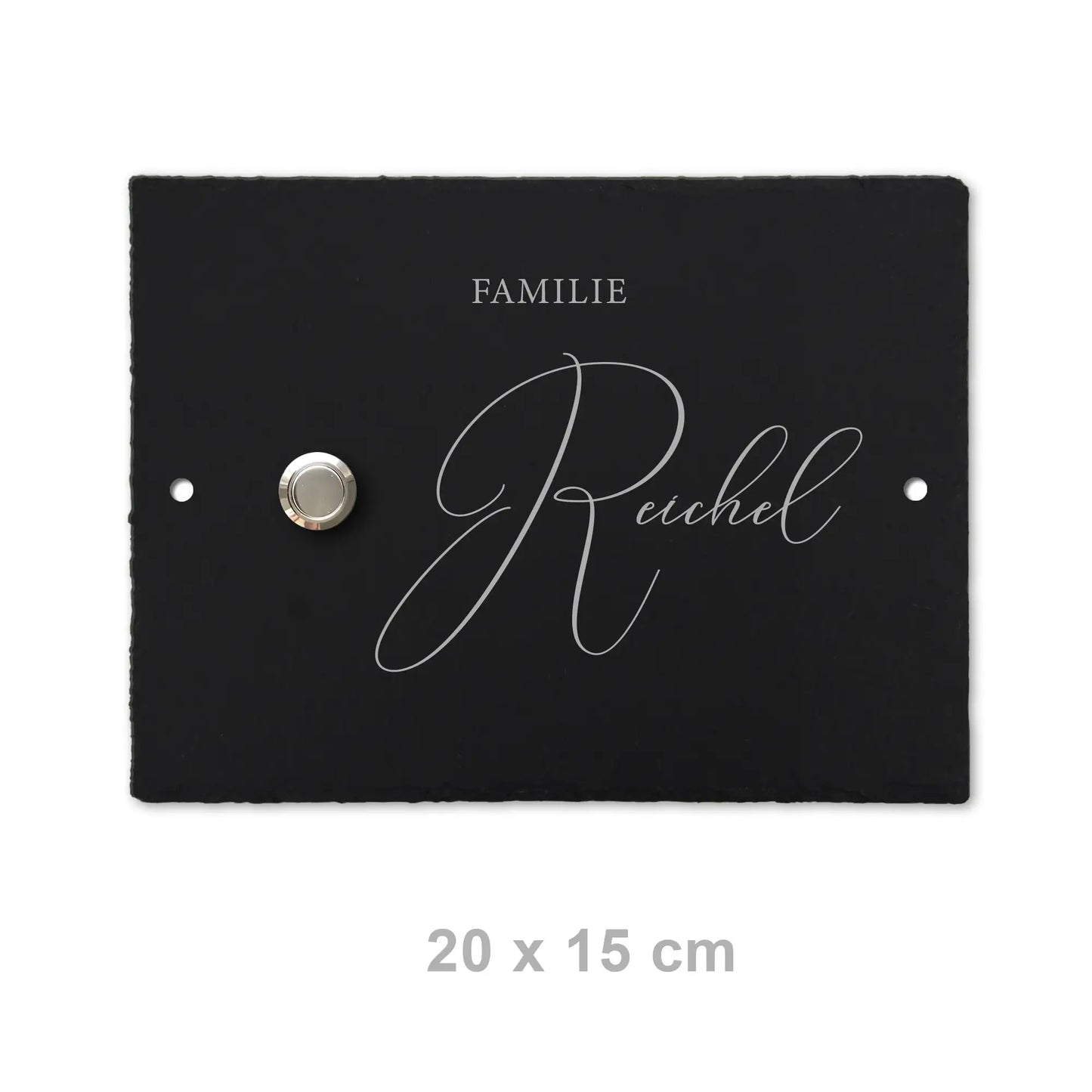Klingelschild aus Schiefer - Motiv BARGHAUSEN - Jeske Design