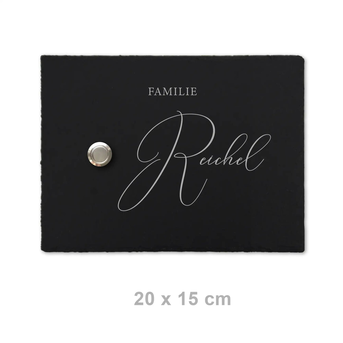 Klingelschild aus Schiefer - Motiv BARGHAUSEN - Jeske Design