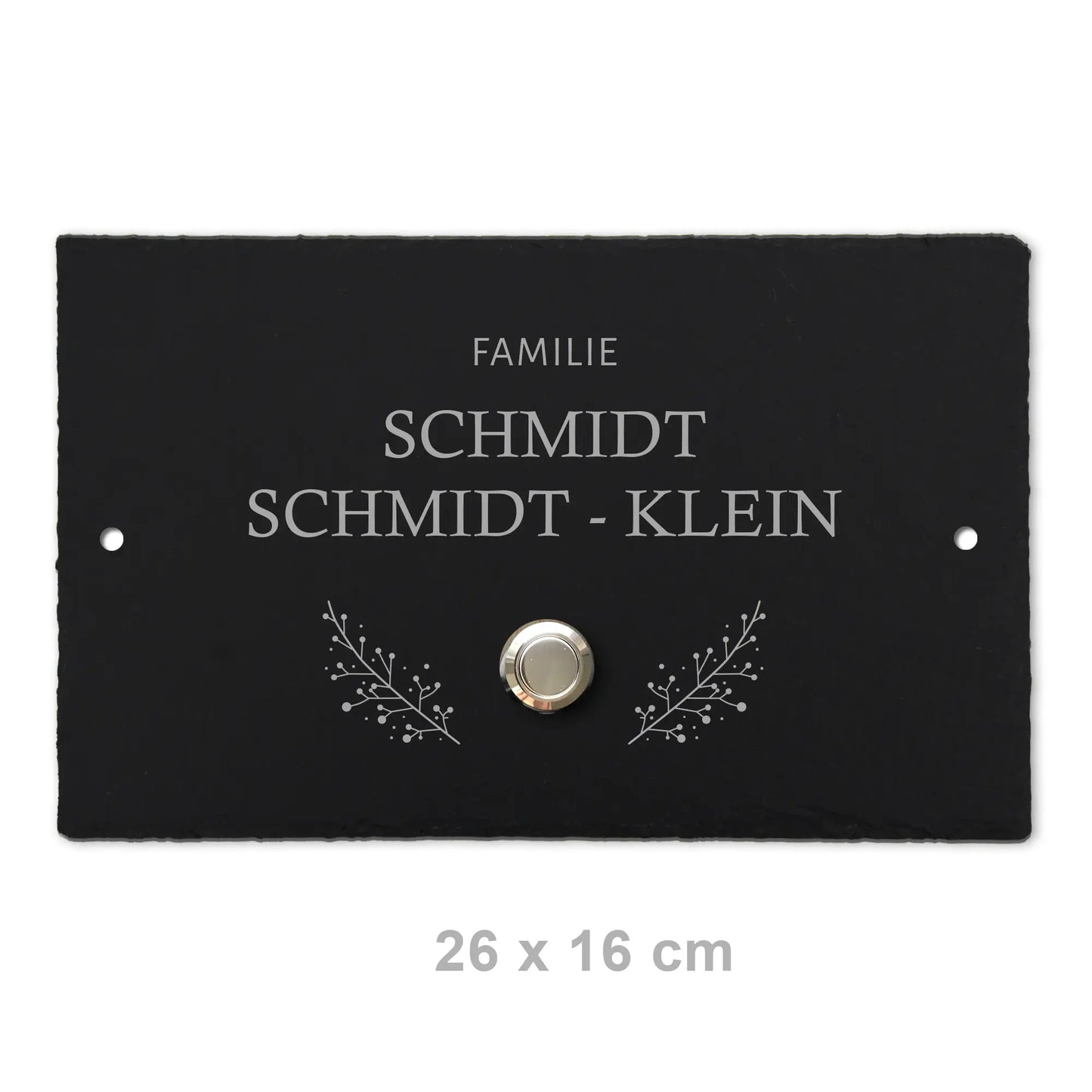 Klingelschild aus Schiefer - Motiv POSCHMANN - Jeske Design