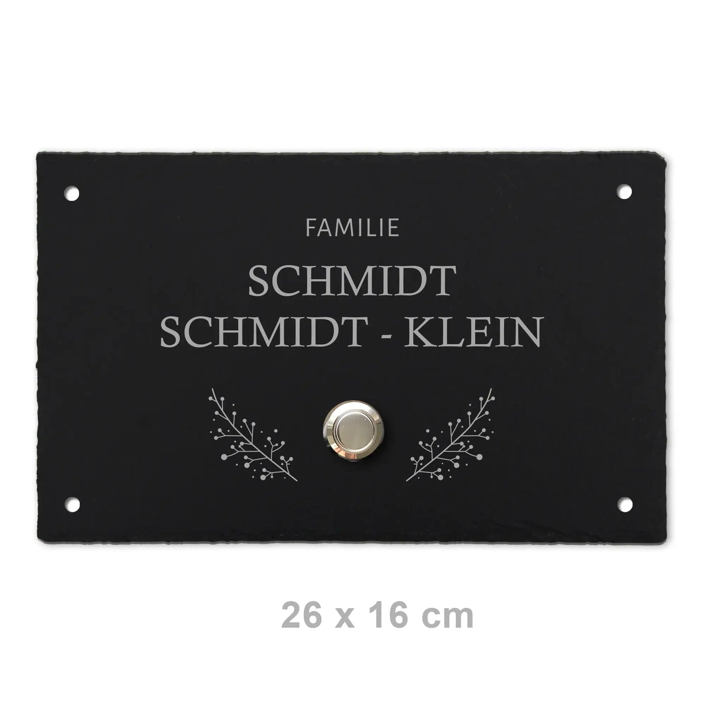 Klingelschild aus Schiefer - Motiv POSCHMANN - Jeske Design