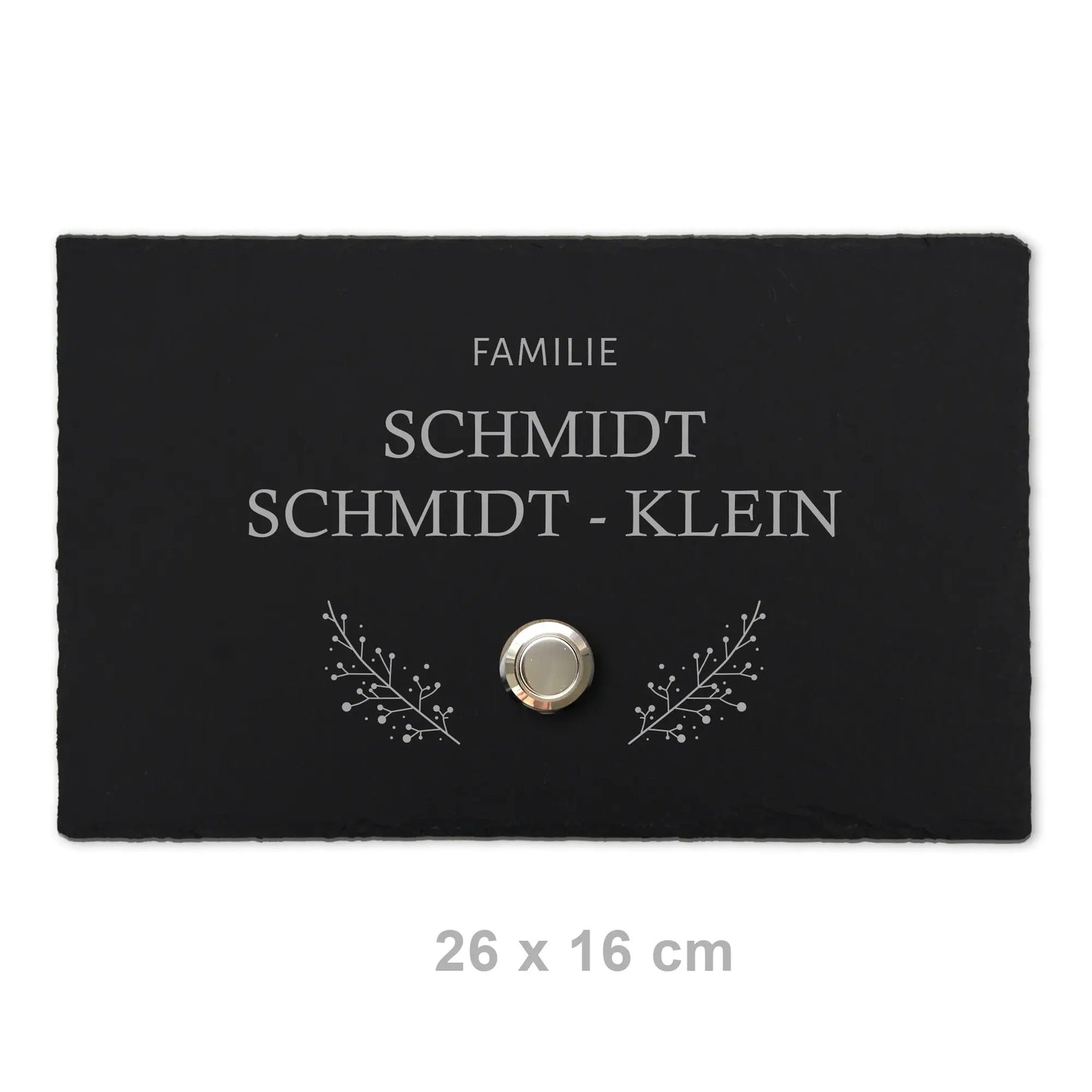 Klingelschild aus Schiefer - Motiv POSCHMANN - Jeske Design