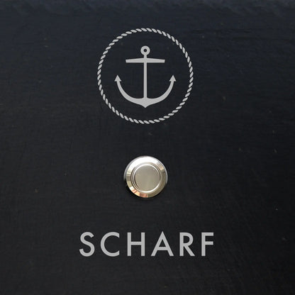 Klingelschild aus Schiefer - Motiv ANKER - Jeske Design
