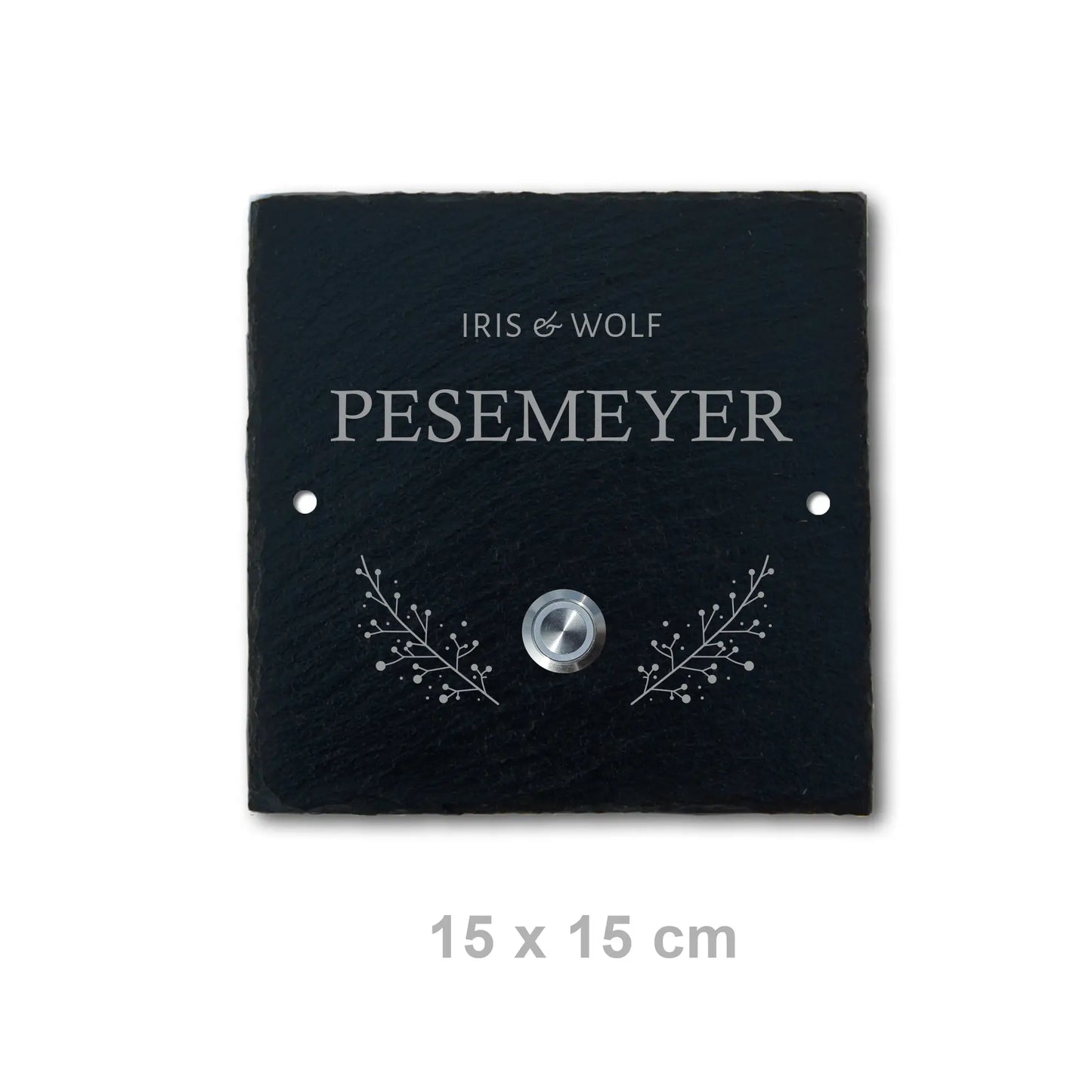 Klingelschild aus Schiefer - Motiv POSCHMANN - Jeske Design