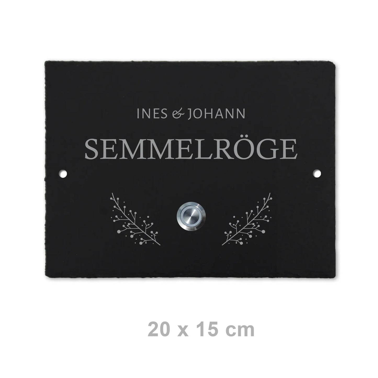 Klingelschild aus Schiefer - Motiv POSCHMANN - Jeske Design