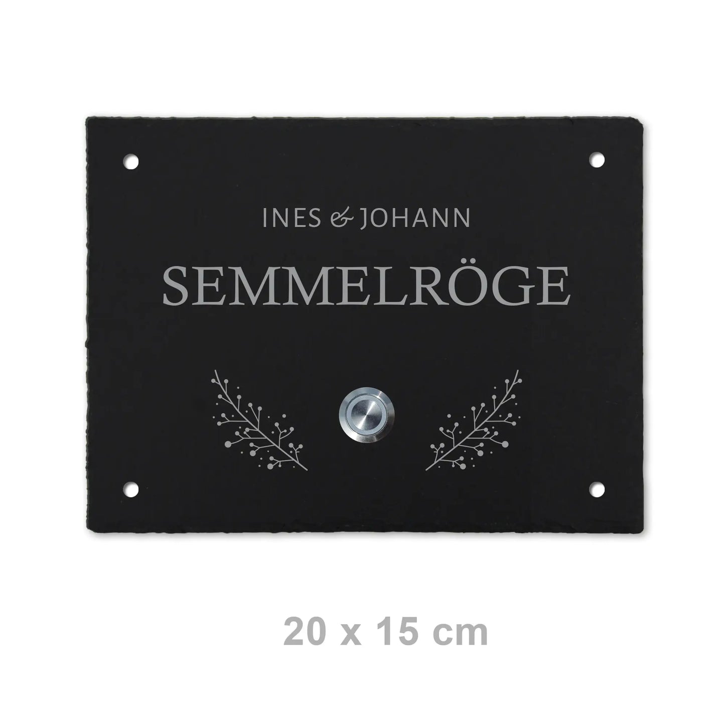 Klingelschild aus Schiefer - Motiv POSCHMANN - Jeske Design