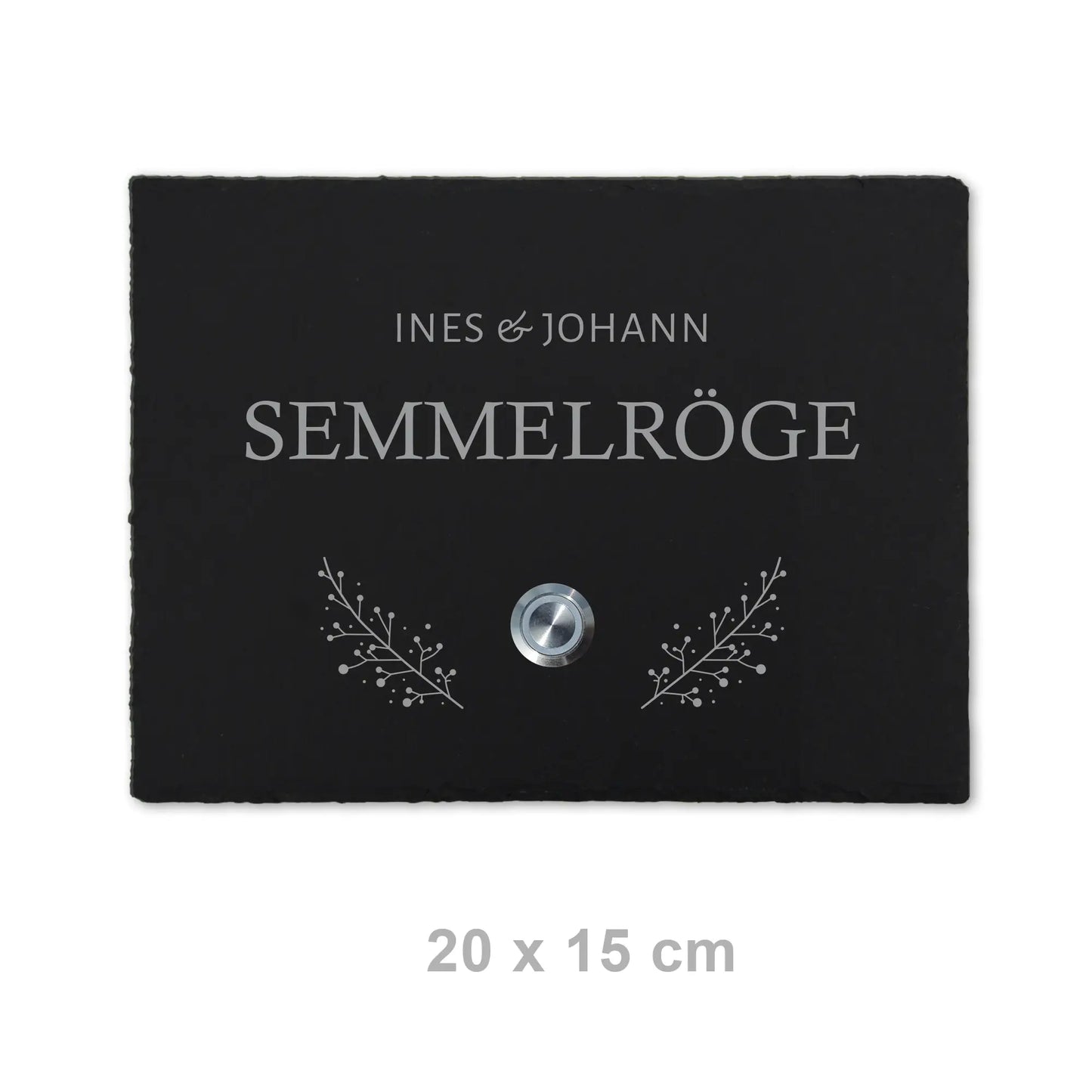 Klingelschild aus Schiefer - Motiv POSCHMANN - Jeske Design