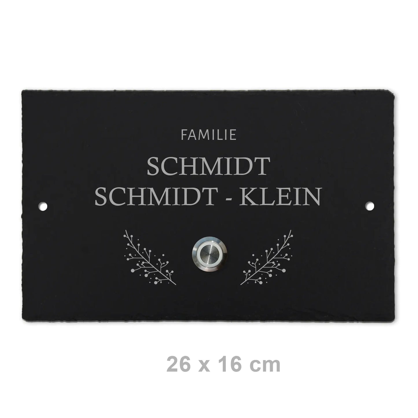 Klingelschild aus Schiefer - Motiv POSCHMANN - Jeske Design
