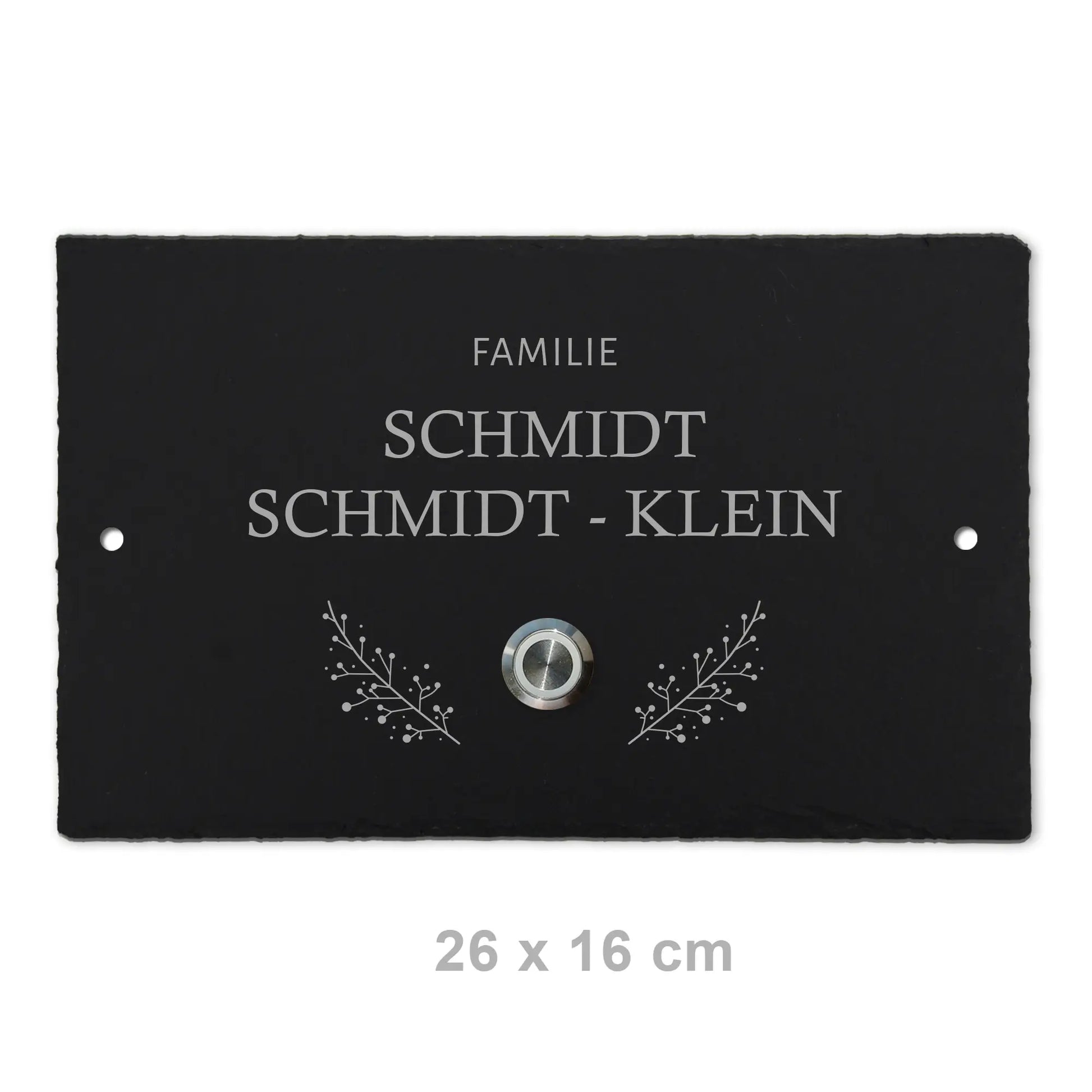 Klingelschild aus Schiefer - Motiv POSCHMANN - Jeske Design