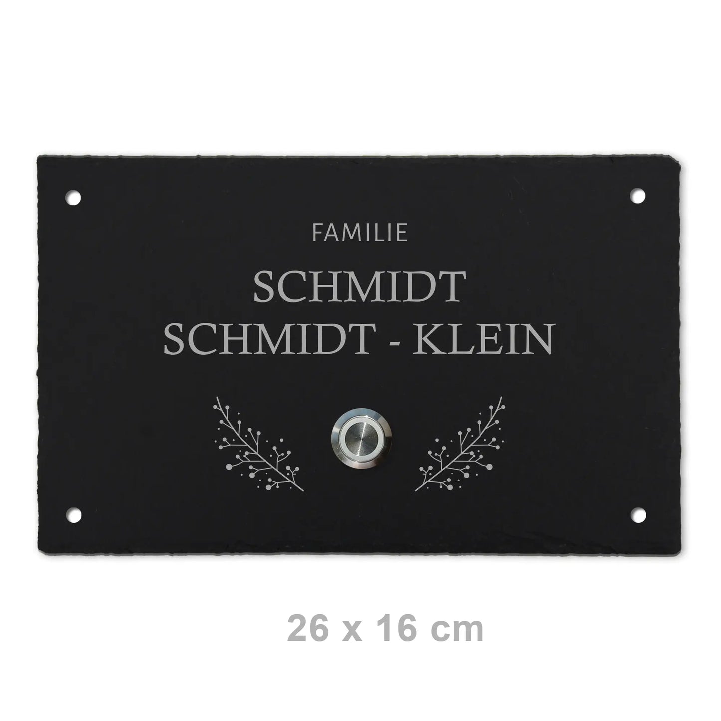 Klingelschild aus Schiefer - Motiv POSCHMANN - Jeske Design