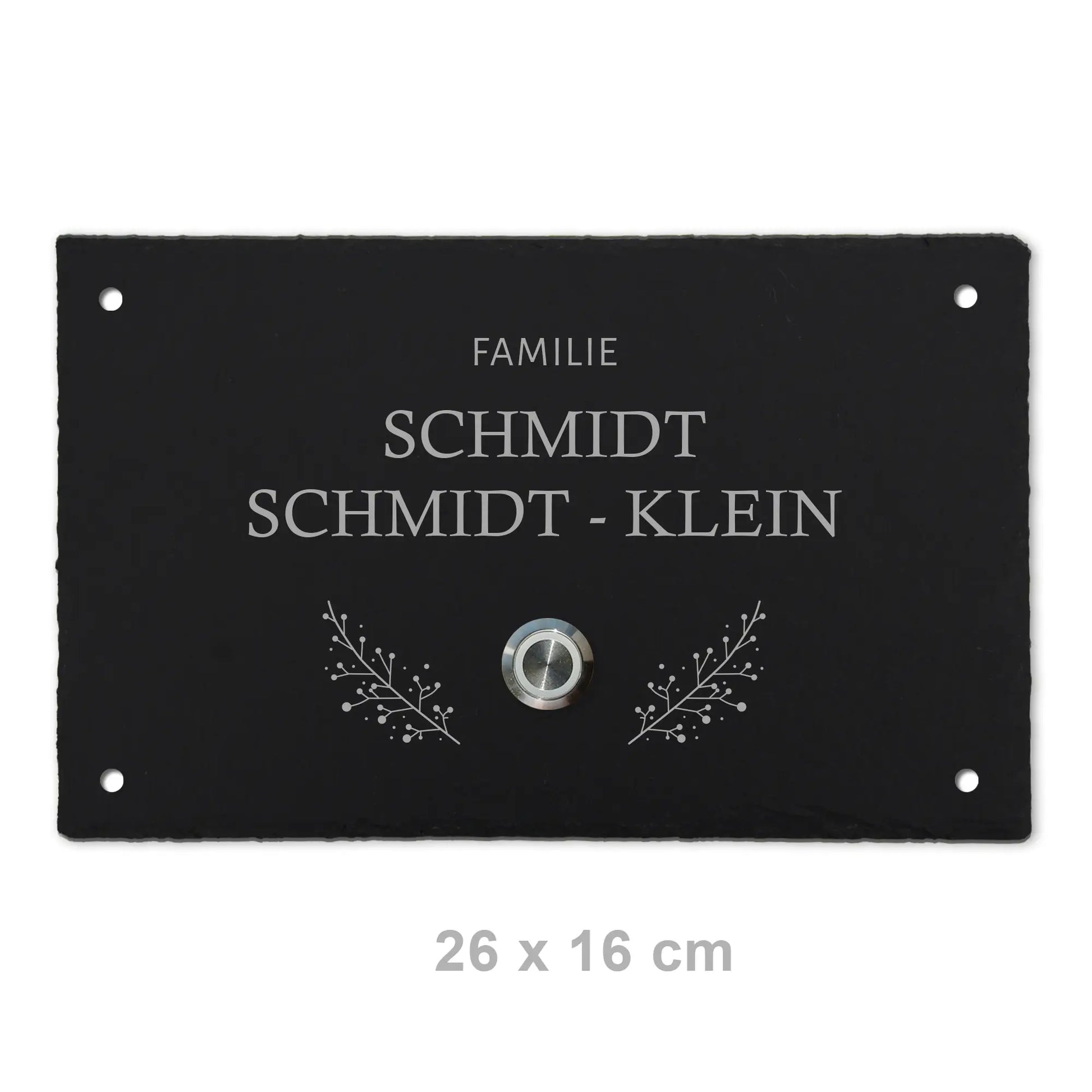 Klingelschild aus Schiefer - Motiv POSCHMANN - Jeske Design