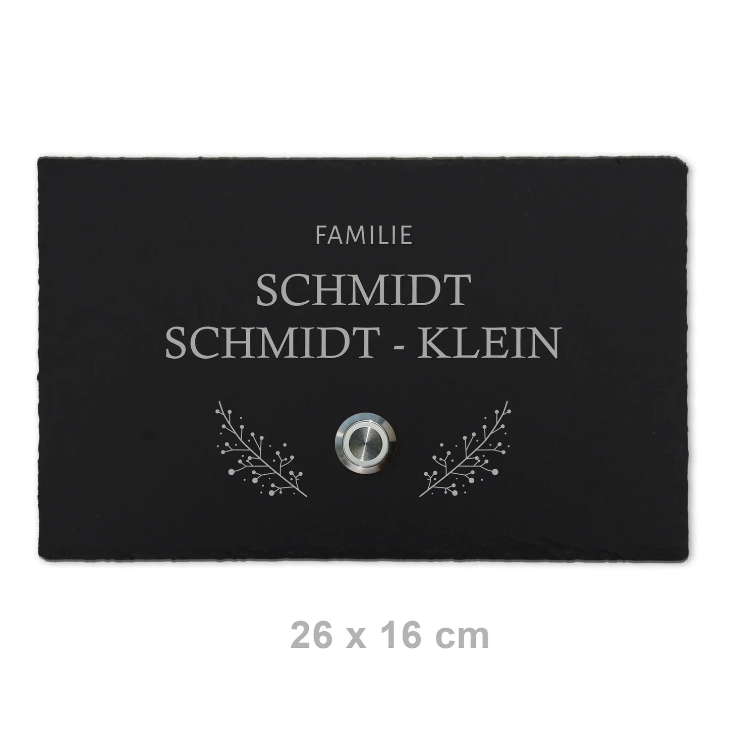 Klingelschild aus Schiefer - Motiv POSCHMANN - Jeske Design