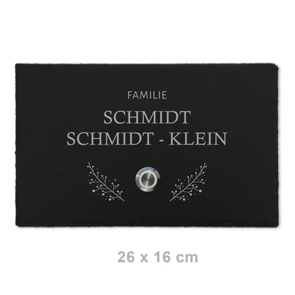 Klingelschild aus Schiefer - Motiv POSCHMANN - Jeske Design