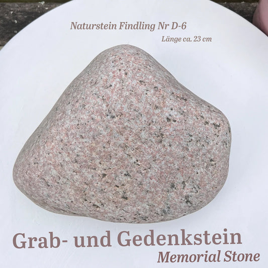 Tiergrabstein für Hunde & Katzen aus Naturstein - Stein Nr. D-6 - Jeske Design