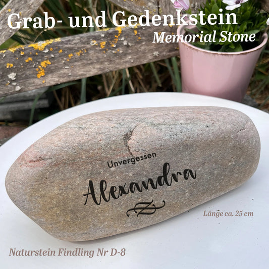 Tiergrabstein für Hunde & Katzen aus Naturstein - Stein Nr. D-8 - Jeske Design