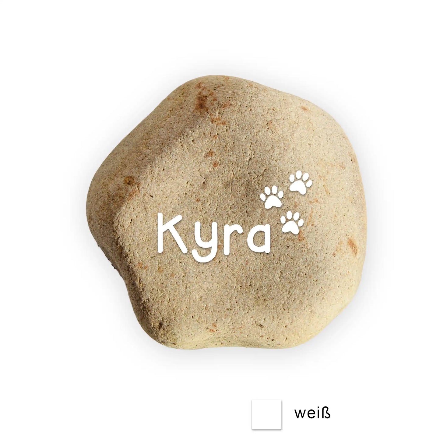 Tiergrabstein mit Namen für Hund oder Katze - Stein Findling Nr. A-7