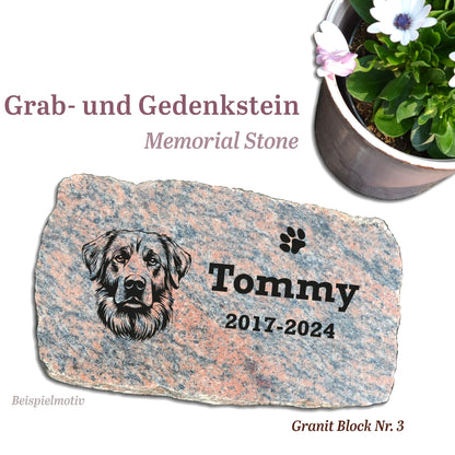 Grab- & Gedenkstein Naturstein geschnitten - Sternenkind, Mensch, Tier - Jeske Design