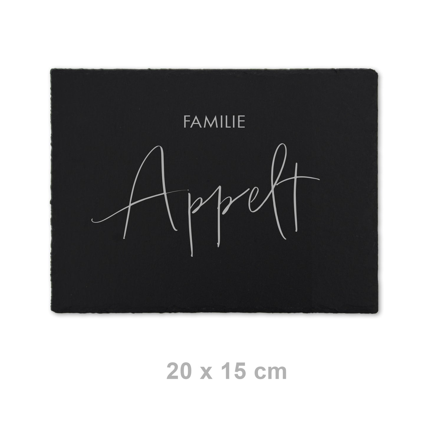 Namensschild aus Schiefer - Gravur Motiv APPELT - Jeske Design