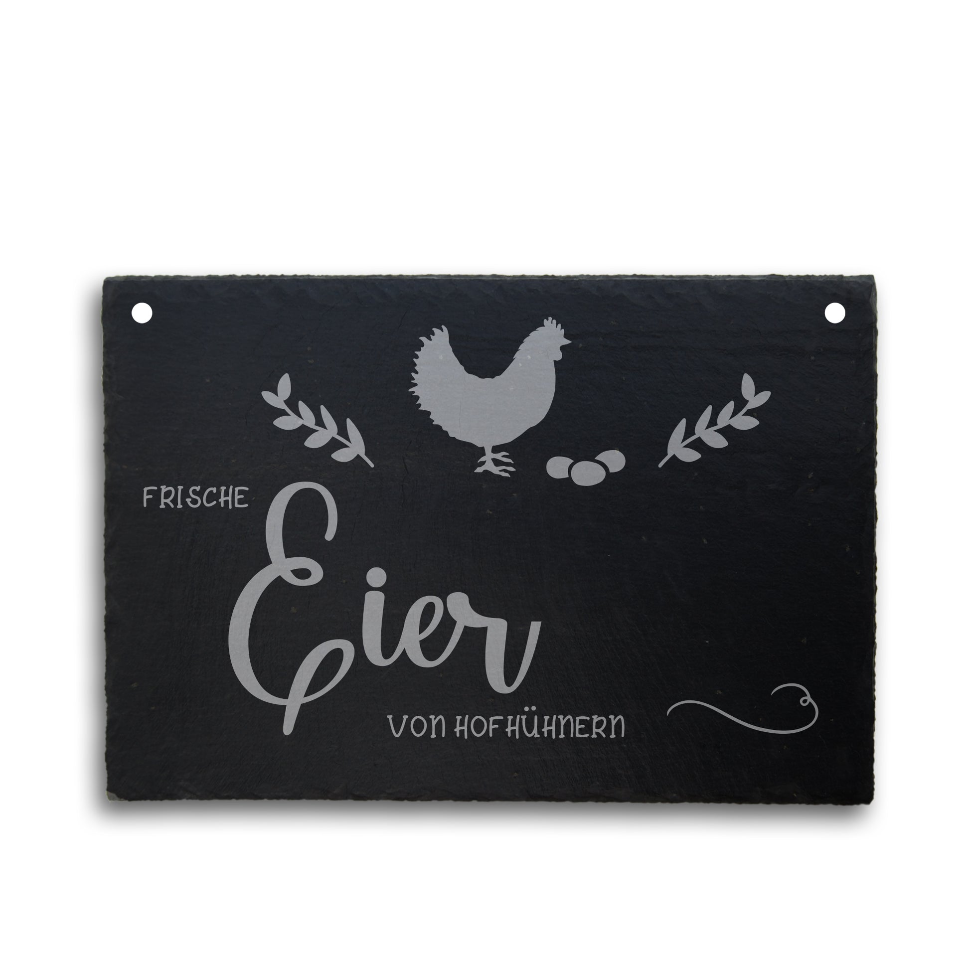FRISCHE EIER - Personalisiertes Schieferschild für den Hofladen - Jeske Design