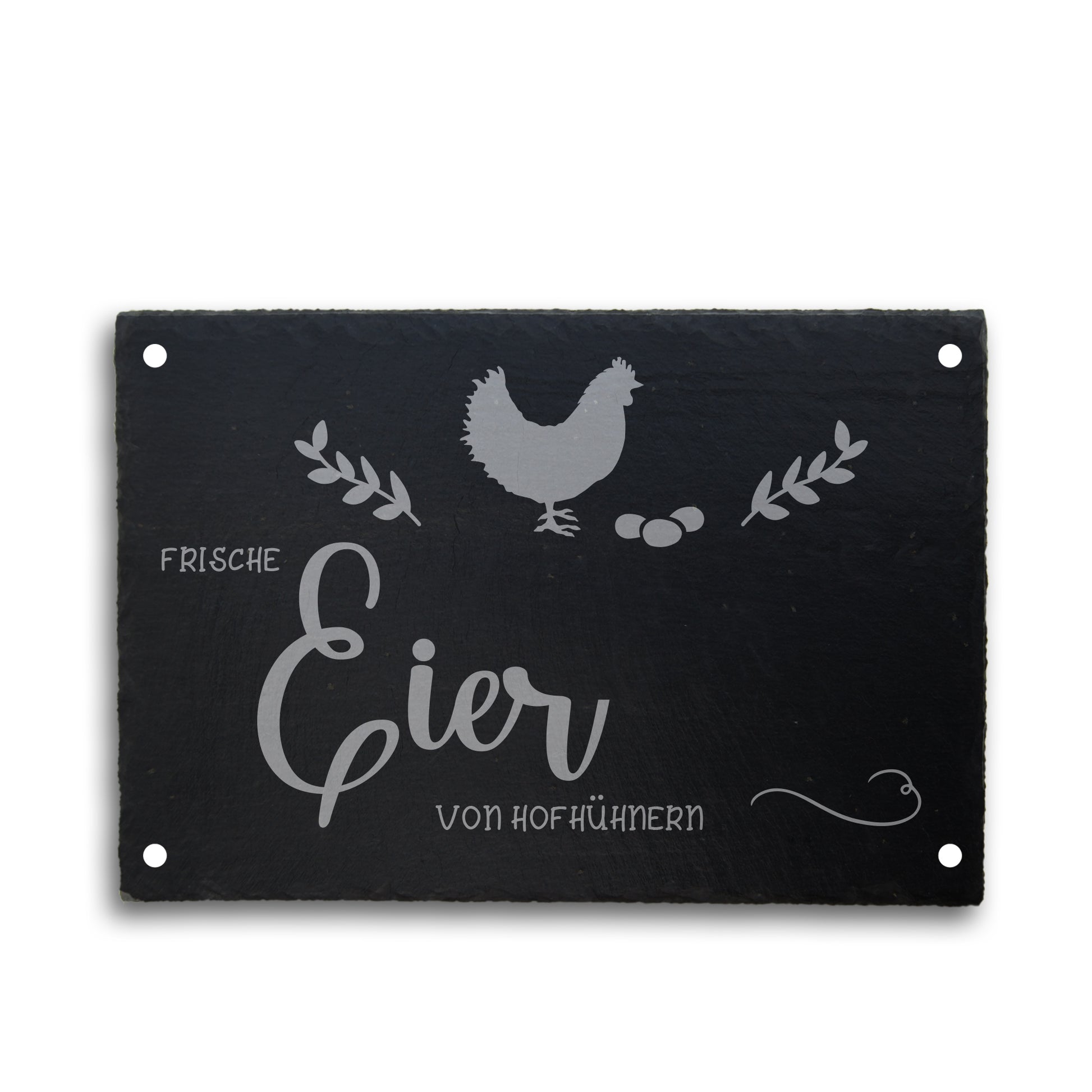 FRISCHE EIER - Personalisiertes Schieferschild für den Hofladen - Jeske Design