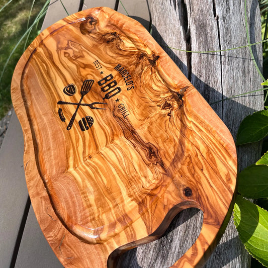 Best BBQ Grill - Personalisiertes Olivenholzbrett mit Gravur - Jeske Design