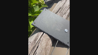 Klingelschild aus Schiefer - Motiv SCHWEDENHAUS
