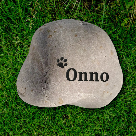 Naturstein Nr D-2 für Gedenkstein mit schwarzer Gravur für den Garten